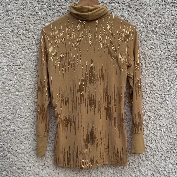 Sugarhigh Lovestoned Bianca Turtleneck in Gold NWT - Picture 4 of 11